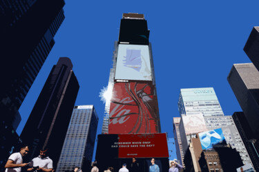Картина под названием "Times Square" - Grégory Blin, Подлинное произведение искусства, Акрил