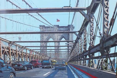 Pintura titulada "Brooklyn Bridge" por Grégory Blin, Obra de arte original, Acrílico