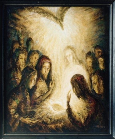 Картина под названием "Поклонение волхвов" - Игоревич, Подлинное произведение искусства, Масло