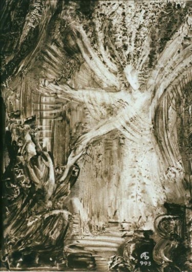 Картина под названием "Благовещение" - Игоревич, Подлинное произведение искусства, Масло