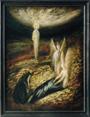 Картина под названием "Явление Христа Марии" - Игоревич, Подлинное произведение искусства