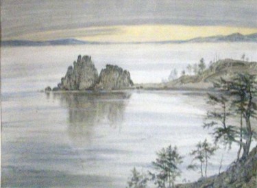 Картина под названием "Байкал" - Игоревич, Подлинное произведение искусства, Масло
