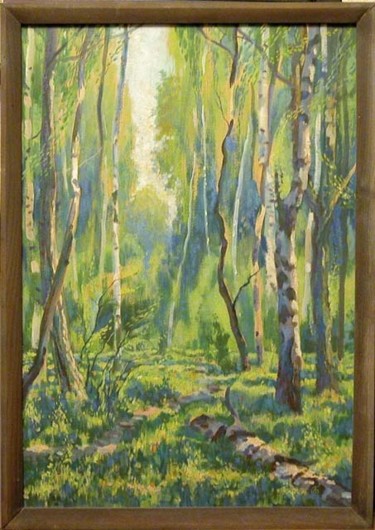Картина под названием "Утро в лесу" - Игоревич, Подлинное произведение искусства