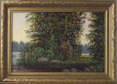 Картина под названием "Утро на озере" - Игоревич, Подлинное произведение искусства