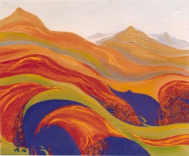 Картина под названием "степной жар" - Игоревич, Подлинное произведение искусства