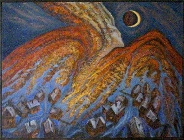 Картина под названием "Хранитель" - Игоревич, Подлинное произведение искусства, Масло