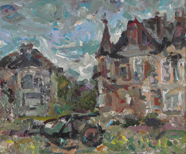 Painting titled "Les châteaux de la…" by Blinov Igor, Original Artwork, Acrylic Mounted on Wood Stretcher frame