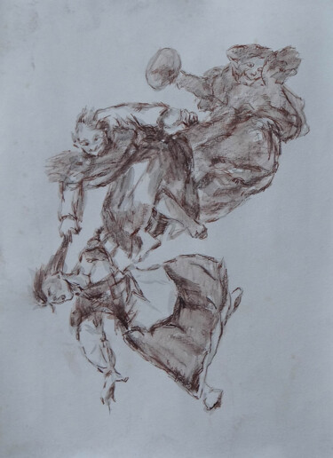 Desenho intitulada "Les femmes combatta…" por Blinov Igor, Obras de arte originais, Tinta