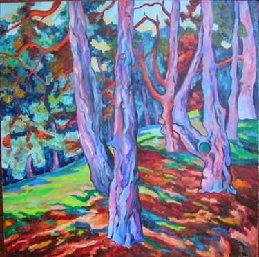 Pittura intitolato "Foresta" da Anastasia, Opera d'arte originale