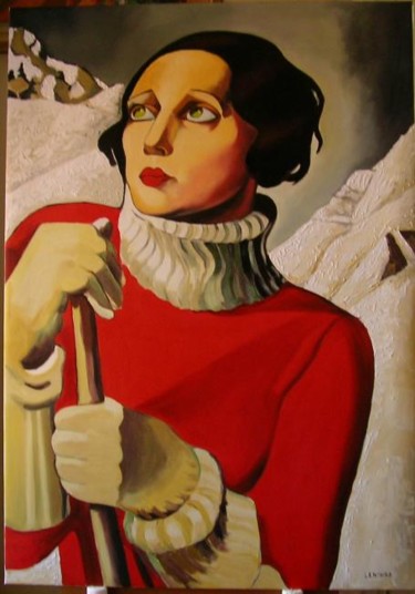 Pittura intitolato "Saint Moritz" da Anastasia, Opera d'arte originale