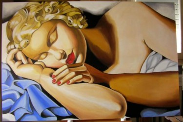 Pittura intitolato "dormeuse" da Anastasia, Opera d'arte originale