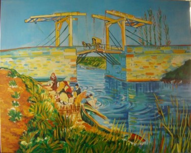 Pittura intitolato "Il ponte langlois" da Anastasia, Opera d'arte originale