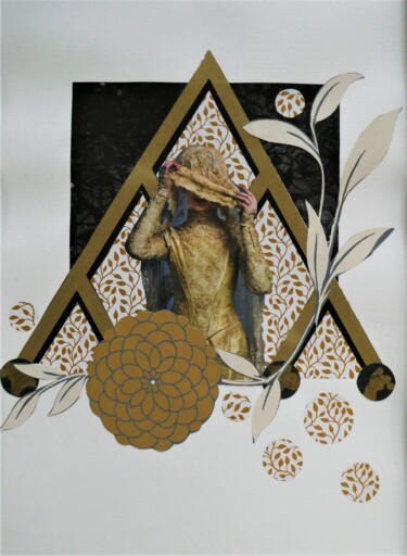 Collages intitolato "Golden Lady" da D-Reves, Opera d'arte originale, Collages