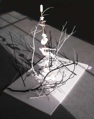 Escultura titulada "Silence" por Christopher Laurent-Blondel, Obra de arte original, Madera