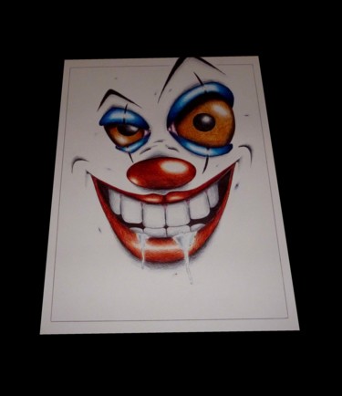 Tekening getiteld "clown" door Sam, Origineel Kunstwerk, Balpen