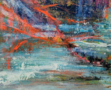 Painting titled "RIVER'S SOUL" by Blondomi, Original Artwork, Acrylic