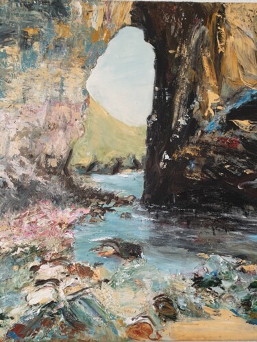 Pintura intitulada ""PERRANPORTH BEACH…" por Blondomi, Obras de arte originais, Acrílico