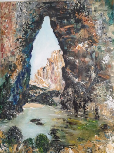 Painting titled ""PERRANPORTH BEACH…" by Blondomi, Original Artwork, Acrylic