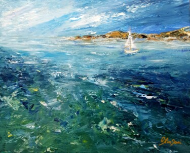 Schilderij getiteld ""SAILING"" door Blondomi, Origineel Kunstwerk, Olie