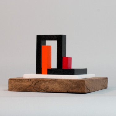 雕塑 标题为“Archi-Mini 5A” 由Johannes Blonk, 原创艺术品, 木