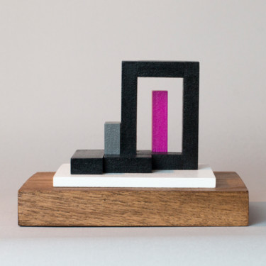 Sculpture titled "Archi-Mini 5B" by Johannes Blonk, Original Artwork, Wood