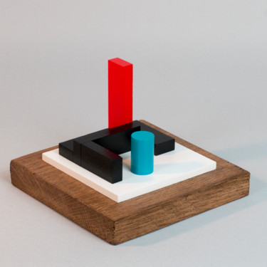 Sculpture titled "Archi-Mini 3C" by Johannes Blonk, Original Artwork, Wood