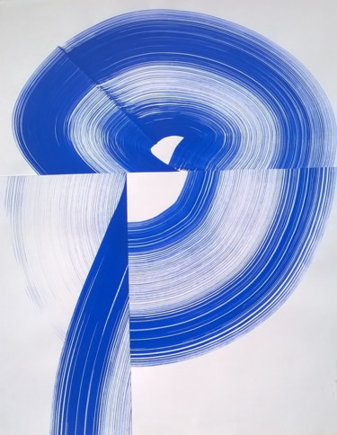 Painting titled "blue/1" by Bluebirdpaint, Original Artwork, Acrylic