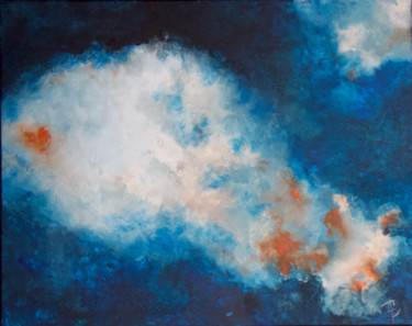 Peinture intitulée "lheure-bleue-3-40x5…" par Chine Pierre, Œuvre d'art originale, Acrylique