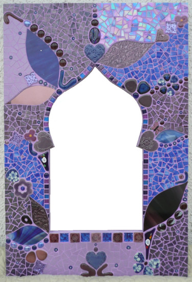 Design intitulée "Miroir Mille et Une…" par Blue Poppy Style, Œuvre d'art originale