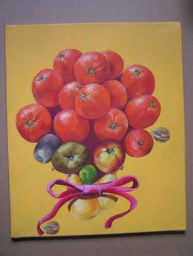 Peinture intitulée "Fruits d'hiver" par Isabelle Rissoans, Œuvre d'art originale