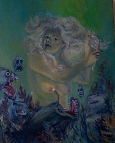 Painting titled "Mother Carey" by Douglas Manry, Original Artwork, Oil