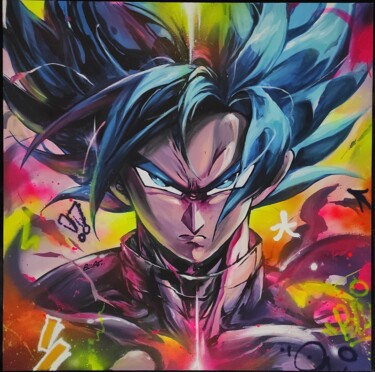 Pittura intitolato "Goku power" da Blure, Opera d'arte originale, Acrilico