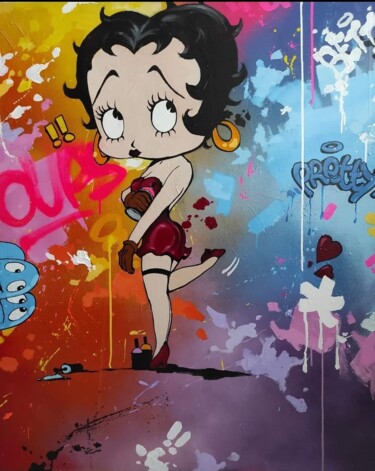 绘画 标题为“Pretty betty” 由Blure, 原创艺术品, 丙烯 安装在木质担架架上