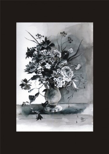 Drawing titled "FLOWERS" by Beata Sikorska-Łabęcka, Original Artwork, Other