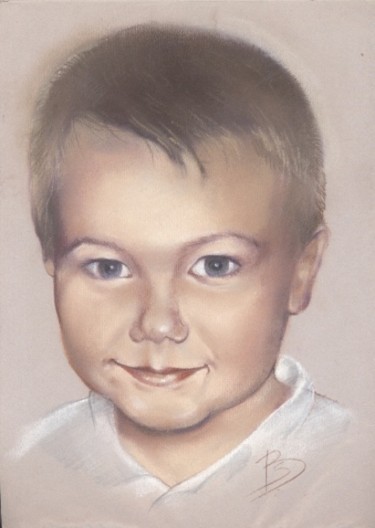 Drawing titled "PORTRAIT OF MY SON" by Beata Sikorska-Łabęcka, Original Artwork