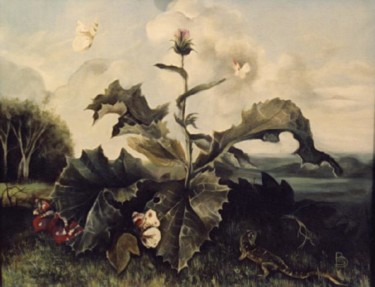 Painting titled "LANDSCAPE- copy" by Beata Sikorska-Łabęcka, Original Artwork, Other