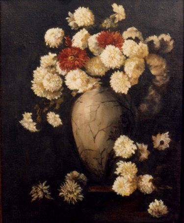 Painting titled "FLOWERS- copy" by Beata Sikorska-Łabęcka, Original Artwork