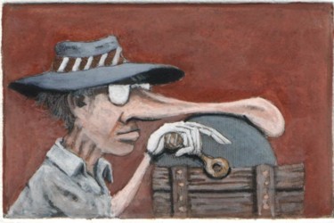 Painting titled "nose to the grindst…" by Bruce Macdonald, Original Artwork