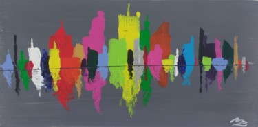 Painting titled ""City"" by Benoît Marson, Original Artwork, Acrylic
