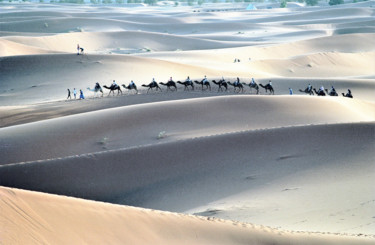 Photography titled "Caravan. The Desert…" by Boris Davidovich, Original Artwork, Digital Photography