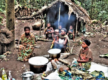 Фотография под названием "Pygmies. N1. Congo…" - Boris Davidovich, Подлинное произведение искусства