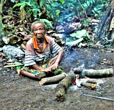 Фотография под названием "Pygmies. N7. Congo…" - Boris Davidovich, Подлинное произведение искусства