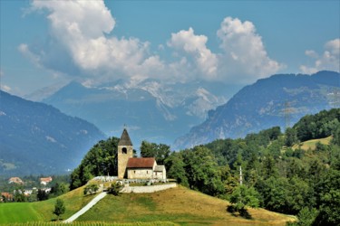 Photography titled "Village church. #2.…" by Boris Davidovich, Original Artwork, Digital Photography