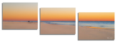 Photography titled "Sur la plage orangé…" by Bruno Mylar, Original Artwork, Digital Photography