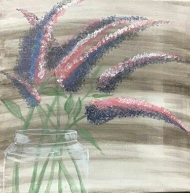 Painting titled "Flowers" by Bona, Original Artwork, Watercolor
