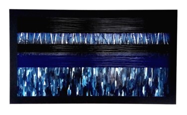 Painting titled "Savage Azurite" by Bnsy, Original Artwork, Acrylic Mounted on Wood Stretcher frame