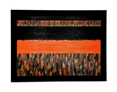 Картина под названием "Papaya Puzzle" - Bnsy, Подлинное произведение искусства, Акрил Установлен на Деревянная рама для носи…