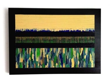 Painting titled "Memory Dunes" by Bnsy, Original Artwork, Acrylic Mounted on Wood Stretcher frame