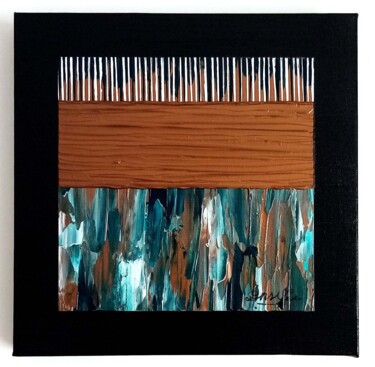 Painting titled "Copper Flavors" by Bnsy, Original Artwork, Acrylic Mounted on Wood Stretcher frame