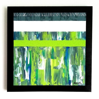 Painting titled "True Emeralds" by Bnsy, Original Artwork, Acrylic Mounted on Wood Stretcher frame